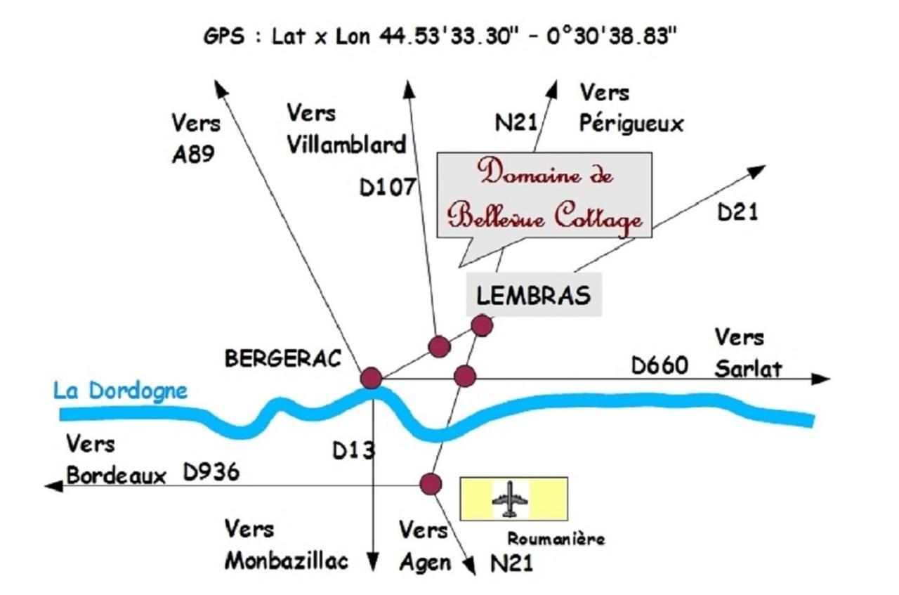 3 gites à la campagne - Bergerac à 5mn - Domaine de Bellevue Cottage Lembras Exterior foto